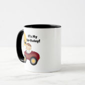 Mug Garçon en voiture rouge 3e anniversaire T-shirts e (Devant gauche)