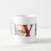 Mug Garçon Mama Etabli Date Maman of Boys Cowboy Rodeo (Devant gauche)