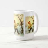 Mug Garçon marchant dans la neige (Devant droit)