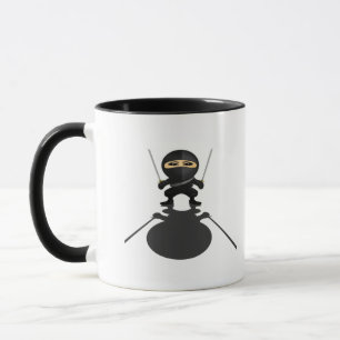 Mug Garçon Ninja Mignon Dual Katana Dessin Animé Guerr