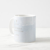 Mug Garçon première communion aquarelle bleue (Devant gauche)