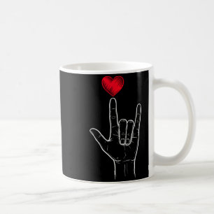 Mug Garçon Saint-Valentin Je T'Aime Signe Asl Cœur Fem