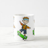 Mug Garçon sur la planche à roulettes (Centre)