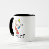 Mug Garçon sur planche de surf (Devant gauche)