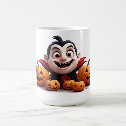 Mug Garçon Vampire Heureux Avec Des Citrouilles D'Hall (Centre)