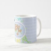 Mug GARÇONS BAPTISME - BLUE Angel Teddy ours personnal (Devant droit)