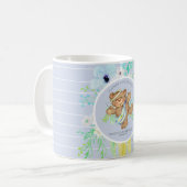 Mug GARÇONS BAPTISME - BLUE Angel Teddy ours personnal (Devant gauche)