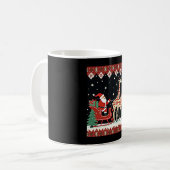 Mug Garçons Filles Santa Claus équitation Giraffe Slei (Devant gauche)