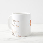 Mug Garde Calme & Continue Moderne Chic Personnalisé (Devant gauche)