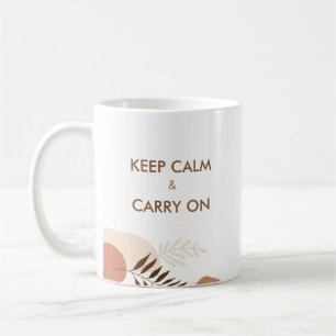 Mug Garde Calme & Continue Moderne Chic Personnalisé