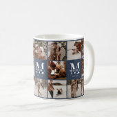 Mug Garde-collection photo bleu marine moderne (Devant droit)