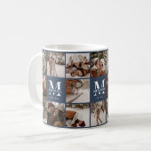 Mug Garde-collection photo bleu marine moderne (Devant gauche)