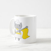 Mug Garde couleur chat Jaune et blanc (Devant gauche)