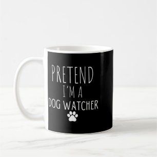 Mug Garde de chiens d'Halloween prétendant être un sur