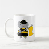 Mug Garde de couleur Chat Noir et Jaune Doré (Gauche)