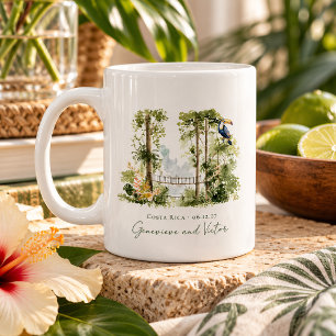 Mug Garde de mariage tropical jungle aquarelle