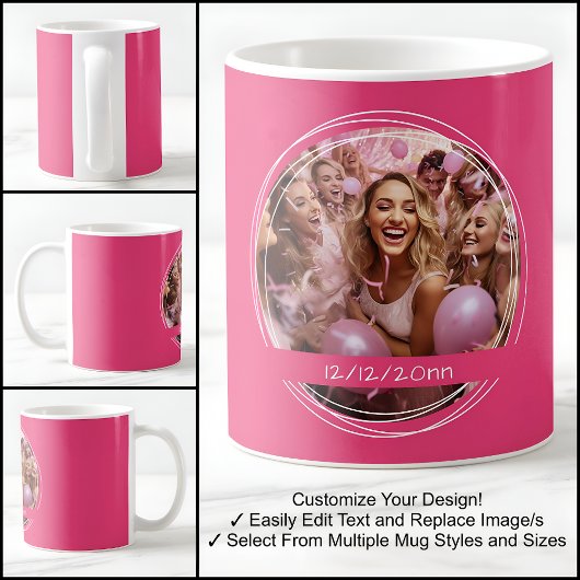 Mug Garde de Message Photo de Modèle Evénement Rose C5