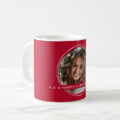 Mug Garde de Message Photo Modèle Noël Rouge C81 (Devant gauche)