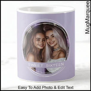Mug Garde de Message Photo Modèle Seize Lilas C123