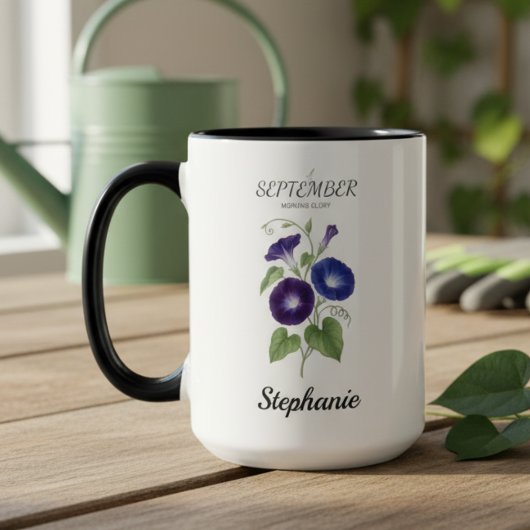 Mug Garde de naissance florale de septembre au matin