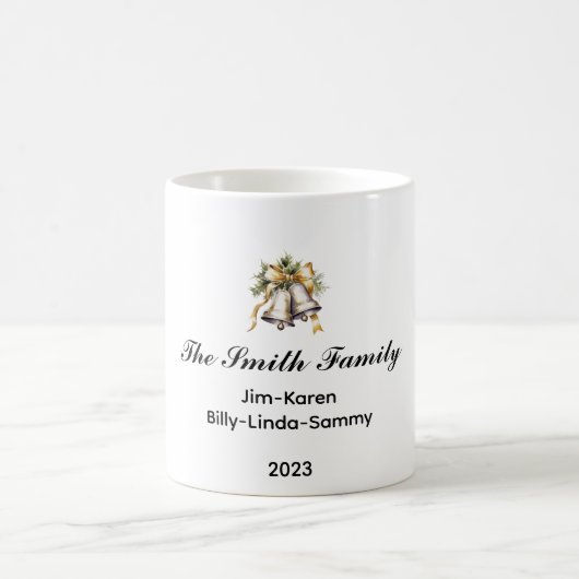 Mug Garde de Noël de famille personnalisée (Centre)