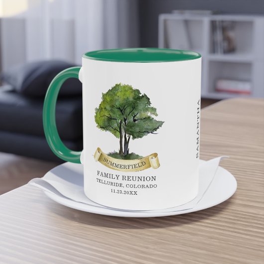 Mug Garde de nom de l'arbre de réunion de famille pers