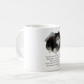 Mug Garde de Pomeranian noir (Devant gauche)