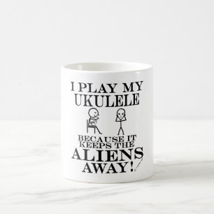 Mug Garde l'ukulélé partie d'aliens