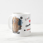 Mug Garde-mémoire de chien personnalisée | Tapis (Devant gauche)