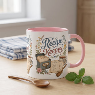 Mug Garde-recettes Floral Vintage Cottagecore