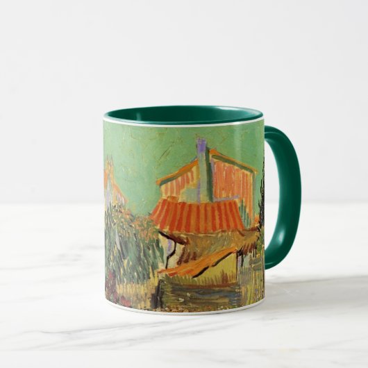 Mug Garden Behind a House par Vincent van Gogh (Devant droit)