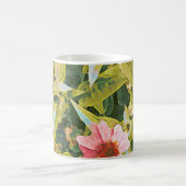 Mug Garden Pink Coneflowers Vert Feuille Art original (Centre)