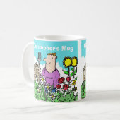 Mug Gardener Mug. Ajoutez votre nom Choice. (Devant gauche)