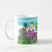 Mug Gardener Mug. Ajoutez votre nom Choice. (Gauche)