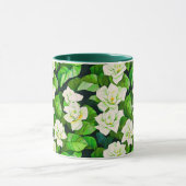 Mug Gardenias blanches et Feuilles verts de Jade (Centre)