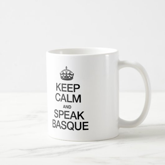 MUG GARDER CALME ET PARLER BASQUE (Droite)