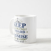 Mug Garder le regard fixé sur la promesse Citation de (Devant gauche)