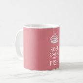 Mug Gardez calme et poisson - personnaliser texte et c (Devant gauche)