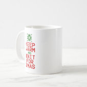 Mug Gardez chaud et tricot pour Noël (Devant gauche)
