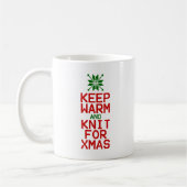 Mug Gardez chaud et tricot pour Noël (Gauche)