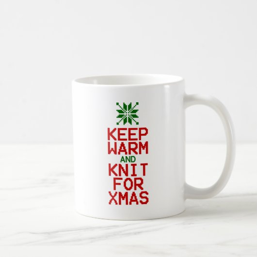 Mug Gardez chaud et tricot pour Noël (Droite)