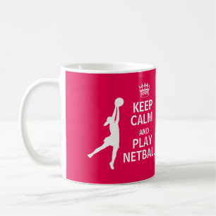 Mug Gardez la citation de net-ball de calme et de jeu