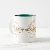 Mug Gardez-le beau Gold Stars Vert (Devant gauche)