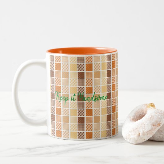 Mug Gardez-le Beau Orange (Avec donut)