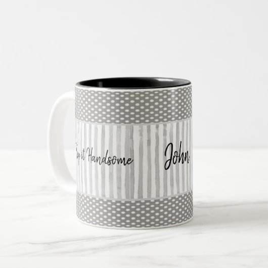Mug Gardez-le beau Stripe Polkadot (Devant gauche)