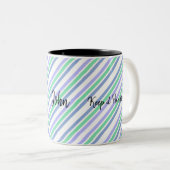 Mug Gardez-le beau vert pourpre bande (Devant droit)
