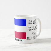 Mug Gardez le calme avec le drapeau français (Devant droit)