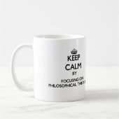 Mug Gardez le calme en se concentrant sur la théologie (Gauche)
