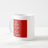 Mug Gardez le calme et aidez d'autres (Devant gauche)