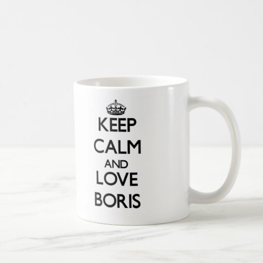 Mug Gardez le calme et aimez Boris (Droite)